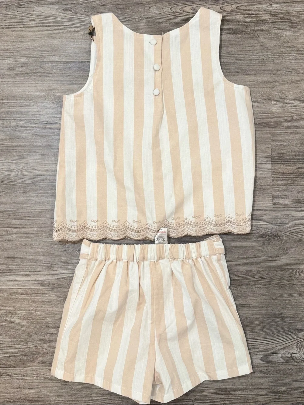 Happily Grey Kids NWT 2 Piece Stripe Cotton Outfit Set Size 7/8